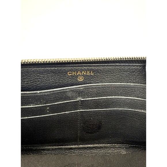 Chanel Bifold Long Wallet*Camellia Embossed in Gold*CC interlocking*Awesome - Picture 9 of 16